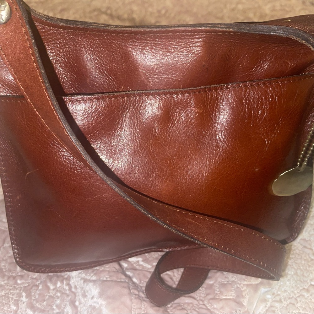 Patricia Nash British tan saddle bag .
